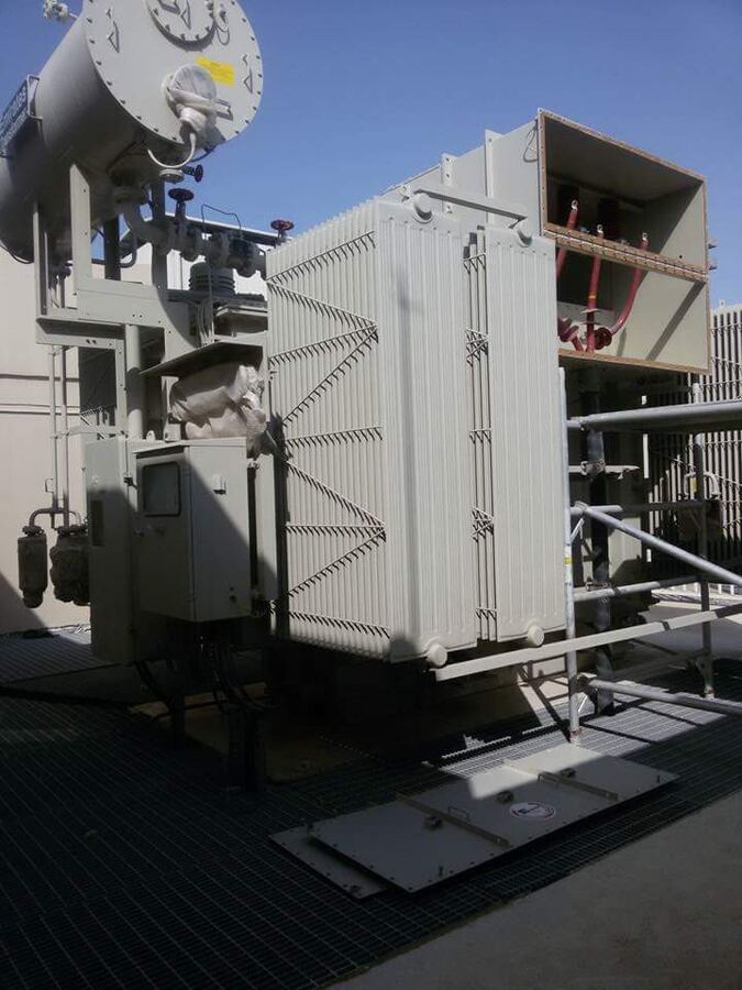 Outdoor power transformer installation